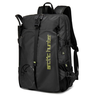 ARCTIC HUNTER B00391 Τσάντα Πλάτης με Θήκη Μπάλας & Laptop, 26L, Μαύρη