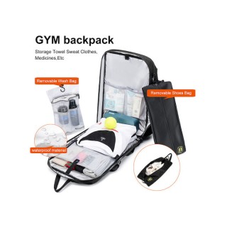 ARCTIC HUNTER B00391 Τσάντα Πλάτης με Θήκη Μπάλας & Laptop, 26L, Μαύρη