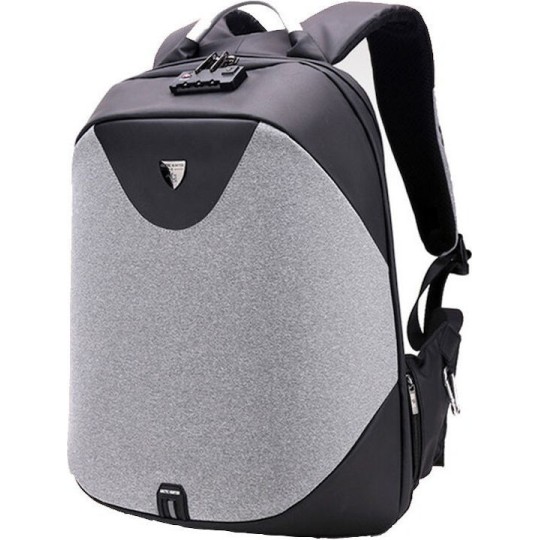 ARCTIC HUNTER B00208 Τσάντα Πλάτης με Θήκη Laptop 15.6", Λουκέτο TSA, 24L, Γκρι