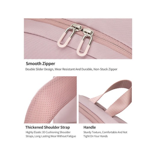 CHANTRIA Γυναικεία Τσάντα Πλάτης CB00638 με Θήκη Laptop 15.6", 20.2L, Κόκκινη