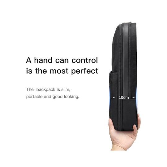 ARCTIC HUNTER B00410 Τσάντα Πλάτης  με Θήκη Laptop 15.6", Πτυσσόμενη, 21L, Μαύρη