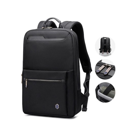 ARCTIC HUNTER B00410 Τσάντα Πλάτης  με Θήκη Laptop 15.6", Πτυσσόμενη, 21L, Μαύρη