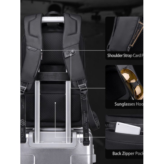 Arctic Hunter B00423 Αδιάβροχη Τσάντα Πλάτης για Laptop 15.6" Μαύρο