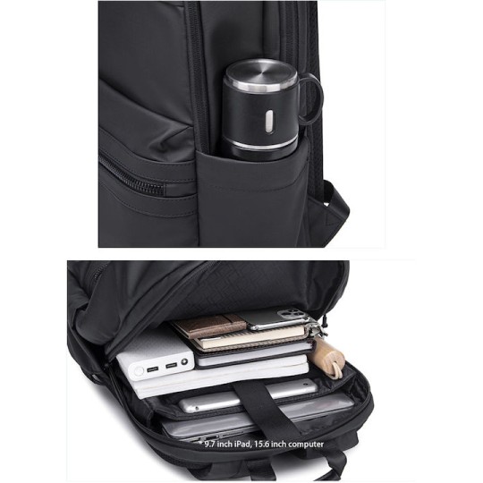 Arctic Hunter Αδιάβροχη Τσάντα Πλάτης για Laptop 15.6" Μαύρο B00536-BK