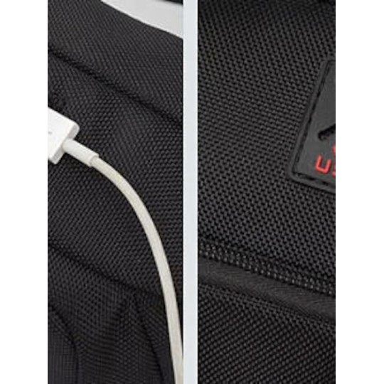 Arctic Hunter Τσάντα Crossbody XB00100-BK USB Αδιάβροχη Μαύρο