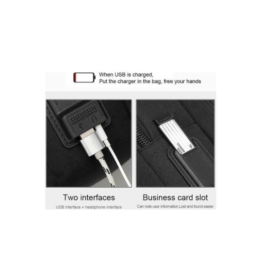 Arctic Hunter B00345 Αδιάβροχη Τσάντα Πλάτης για Laptop 15.6" Μαύρο