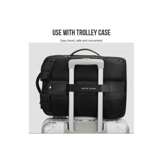 Arctic Hunter B00345 Αδιάβροχη Τσάντα Πλάτης για Laptop 15.6" Μαύρο