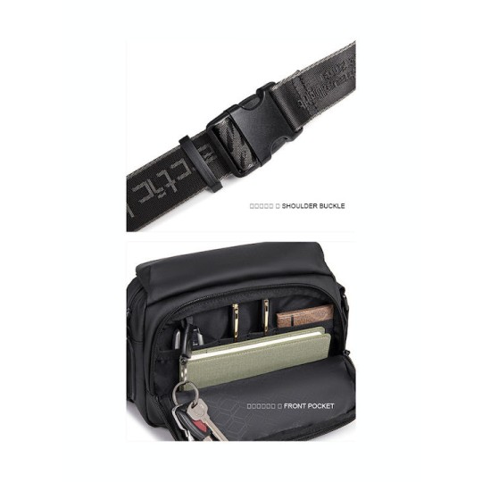 Arctic Hunter Tσάντα Ώμου YB00518 με Θήκη Tablet 3L Μαύρη (YB00518-BK)