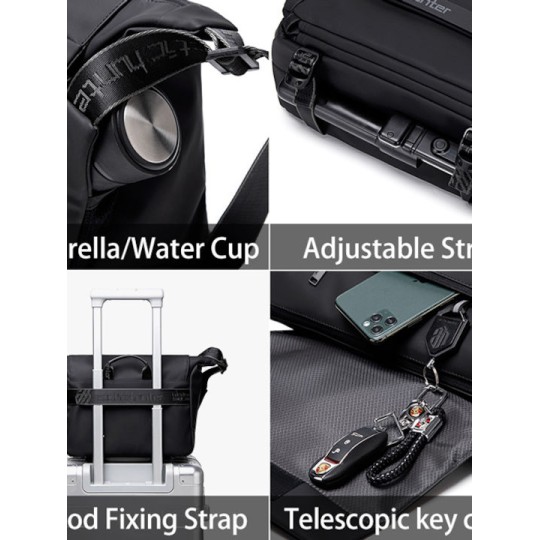 Arctic Hunter Τσάντα Ώμου K00152 Με Θήκη Tablet 13l Μαύρo