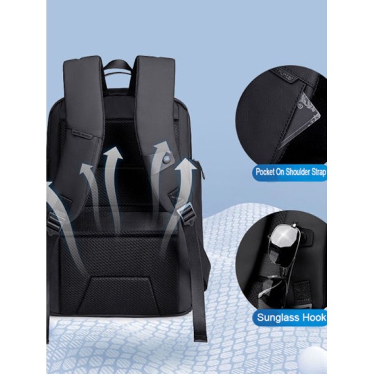 Arctic Hunter Αδιάβροχη Τσάντα Πλάτης για Laptop 15.6" Γκρι B00554-GY