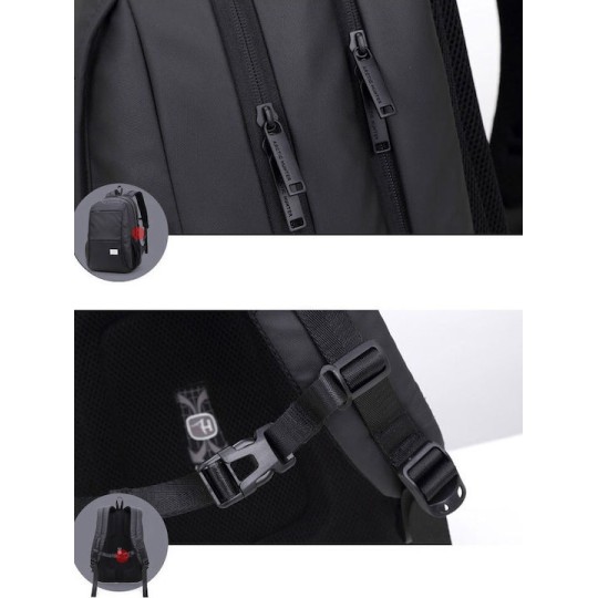 Arctic Hunter 20005 Αδιάβροχη Τσάντα Πλάτης για Laptop 15.6" Μαύρο