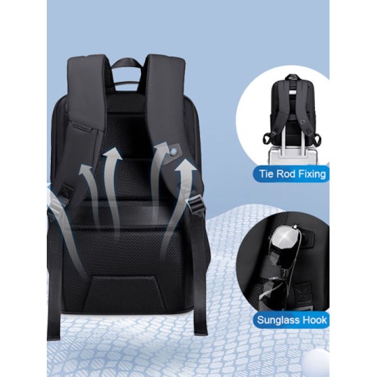 Arctic Hunter Τσάντα Πλάτης για Laptop 15.6" Μαύρο B00555-BK