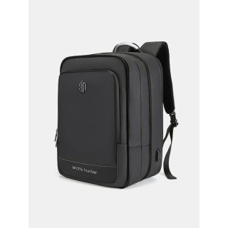 ARCTIC HUNTER B00227L Τσάντα Πλάτης με Θήκη Laptop 17", 41L, USB, Μαύρη