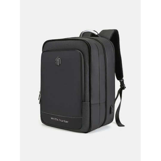 ARCTIC HUNTER B00227L Τσάντα Πλάτης με Θήκη Laptop 17", 41L, USB, Μαύρη
