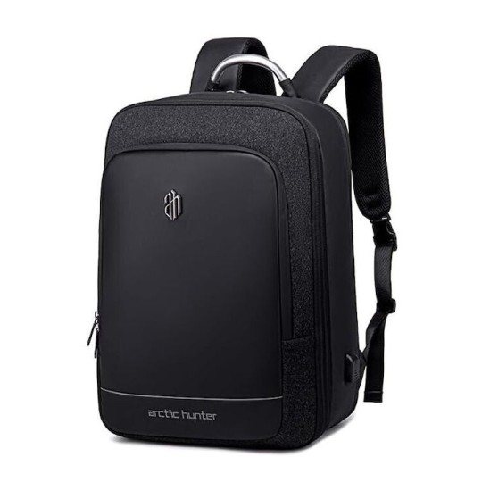 ARCTIC HUNTER B00227L Τσάντα Πλάτης με Θήκη Laptop 17", 41L, USB, Μαύρη
