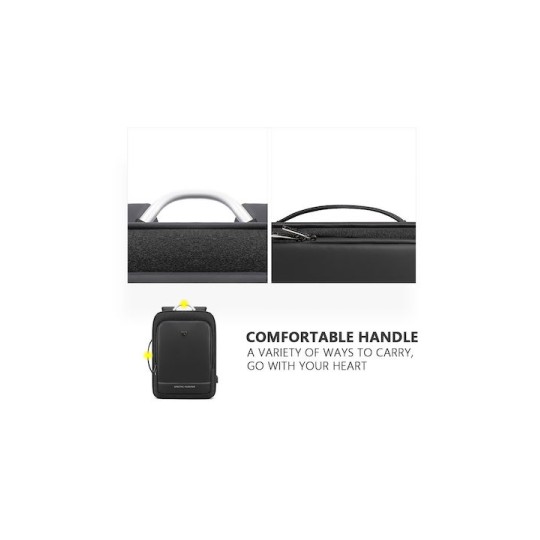 ARCTIC HUNTER B00227L Τσάντα Πλάτης με Θήκη Laptop 17", 41L, USB, Μαύρη