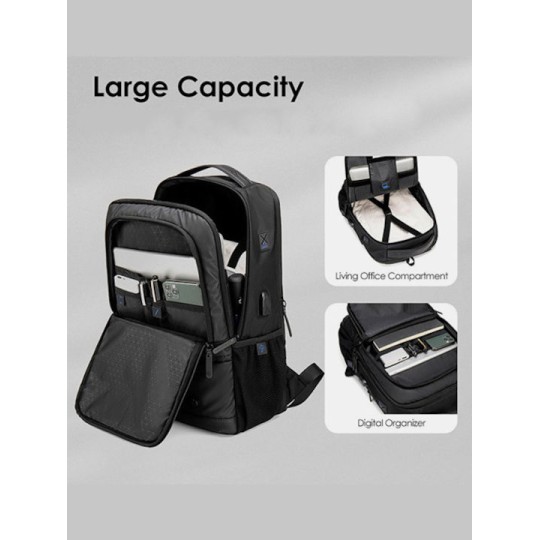 ARCTIC HUNTER GOLDEN WOLF GB00402 Τσάντα Πλάτης με Θήκη Laptop 15.6'' 20-25L Μαύρη