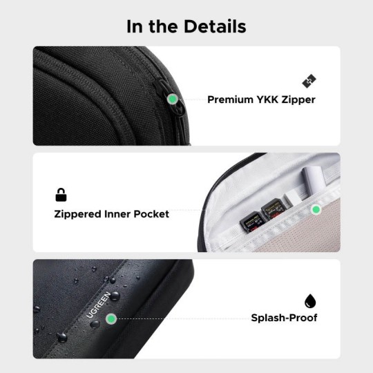 UGREEN LP930 65555 Τσάντα Αποθήκευσης S Μαύρο