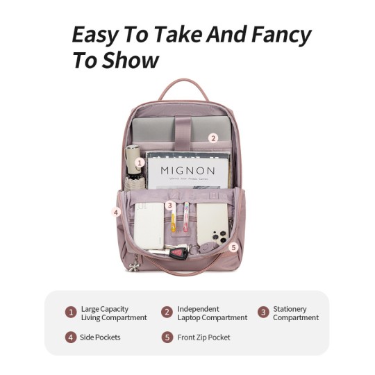 Chantria Women's Backpack CB00639 for 14" Laptop Red