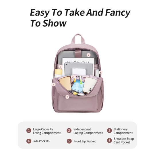 Chantria Women's Backpack CB00649 for 14" Laptop Red