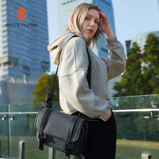 Arctic Hunter Men's Bag Shoulder K00568-GY Crossbody Gray