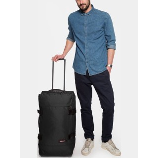 Eastpak Μεσαία Υφασμάτινη Βαλίτσα Tranverz M EK00062L Black 78lt
