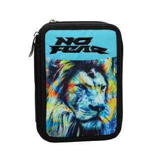 No Fear Fluo Lion Κασετίνα Διπλή Γεμάτη 20x14x4cm Gim 348-45100