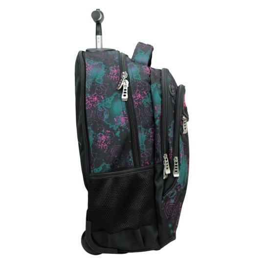 No Fear School Trolley Bag Elementary Multicolour with Water Bottle Holder 30 Litre 2025
