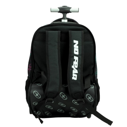 No Fear School Trolley Bag Elementary Multicolour with Water Bottle Holder 30 Litre 2025