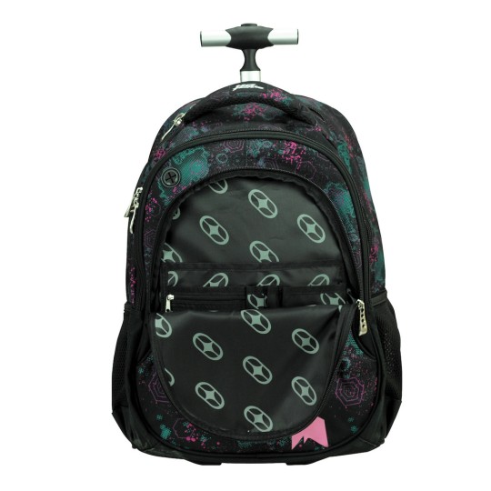 No Fear School Trolley Bag Elementary Multicolour with Water Bottle Holder 30 Litre 2025