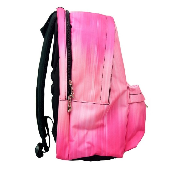 No Fear School Bag Backpack Elementary Pink with Water Bottle Holder 25Liters