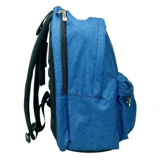 No Fear School Bag Backpack Elementary Blue with Water Bottle Holder 25Liters