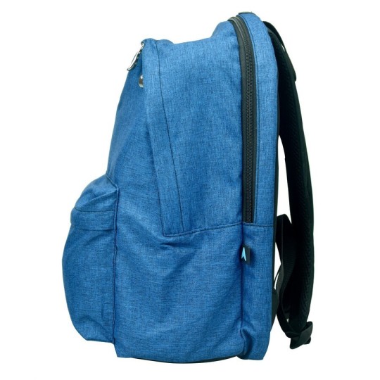 No Fear School Bag Backpack Elementary Blue with Water Bottle Holder 25Liters