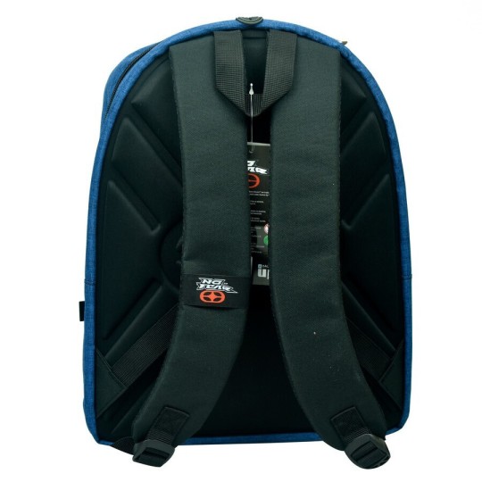 No Fear School Bag Backpack Elementary Blue with Water Bottle Holder 25Liters