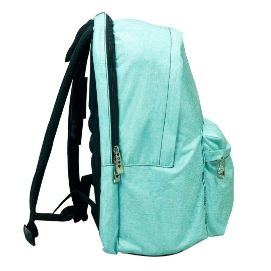 No Fear School Bag Backpack Elementary Turquoise with Water Bottle Holder 25Liters