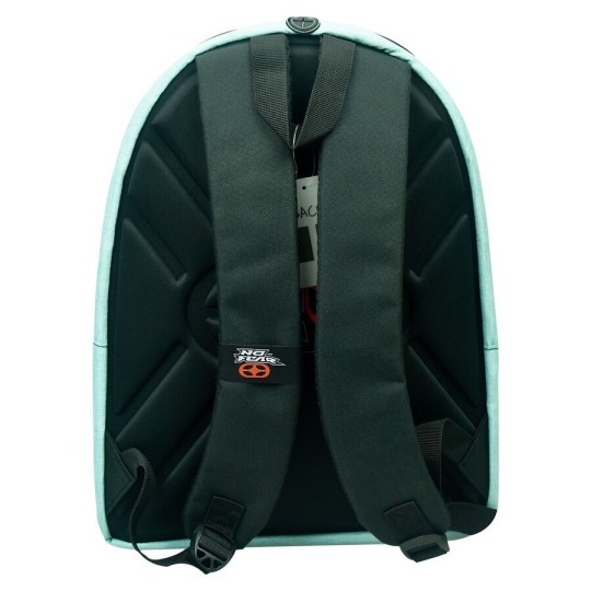 No Fear School Bag Backpack Elementary Turquoise with Water Bottle Holder 25Liters