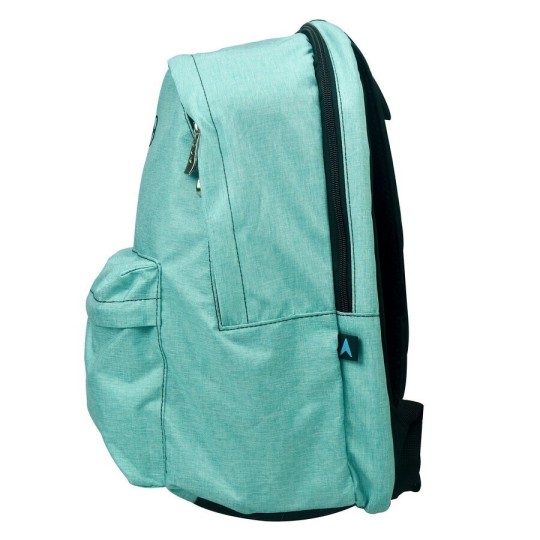 No Fear School Bag Backpack Elementary Turquoise with Water Bottle Holder 25Liters