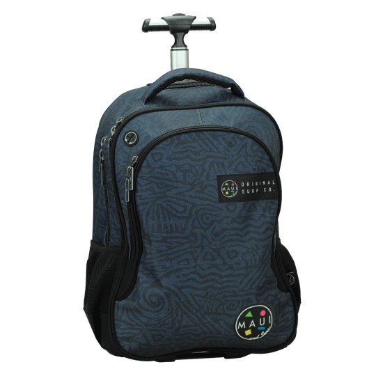 Maui & Sons Ocean School Trolley Bag Elementary Black 30L 30x15x42cm