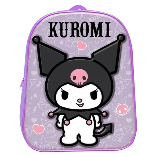 Kuromi Τσάντα Πλάτης Νηπίου Kuromi 3d 31x26x11cm 1000EVA31-4251