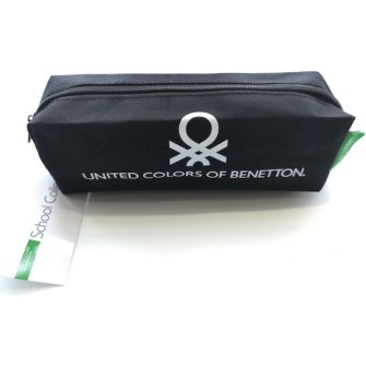 Benetton Κασετίνα Βαρελάκι Μαύρη 1015F-9306K