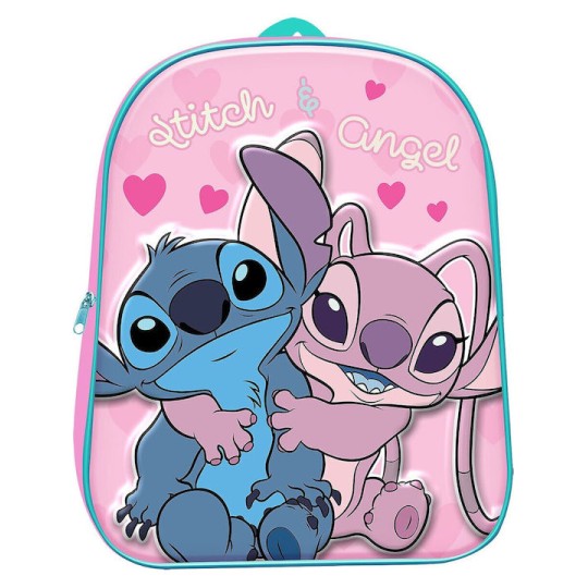 Stitch Τσάντα Πλάτης Νηπίου Stitch & Angel 3d 31x26x11cm 