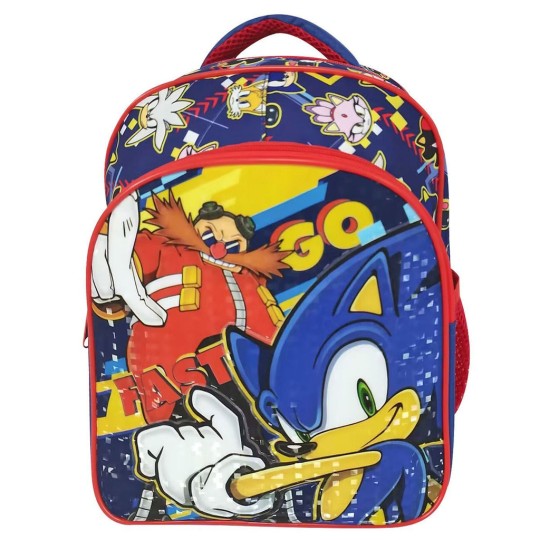 Sonic Τσάντα Πλάτης Νηπίου Ανατομική Πλάτη 29x23x10cm