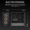Corsair Frame 4000D RS Gaming Midi Tower Computer Case with RGB Lighting Black