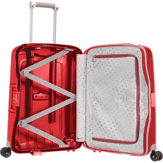 Samsonite S'Cure Spinner Βαλίτσα Ταξιδίου Small 55cm Red