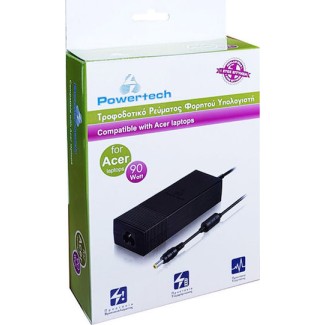 POWERTECH PT-57 Φορτιστής Laptop για Acer, 19V, 90W, Μαύρος POWERTECH PT-57 Φορτιστής Laptop για Acer, 19V, 90W, Μαύρος
