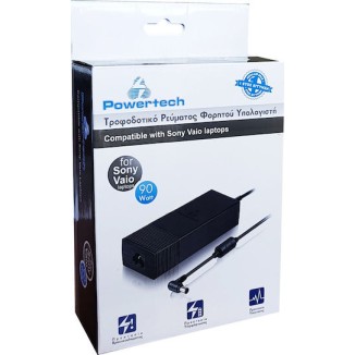 POWERTECH PT-53 Φορτιστής Laptop για Sony Vaio, 19.5V, 90W, Μαύρος