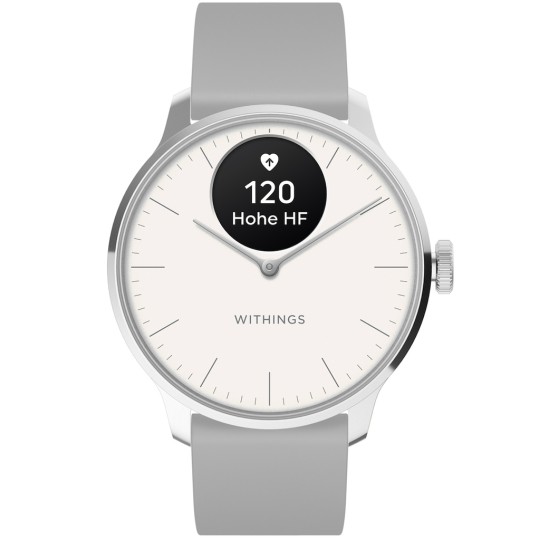 Withings ScanWatch Light Stainless Steel 37mm Αδιάβροχο με Παλμογράφο (Silver)