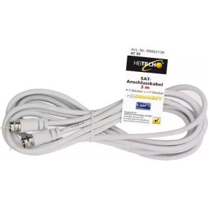 HEITECH SAT CONNECTION CABLE 3M F-PLUG HEI002139 White HEITECH SAT CONNECTION CABLE 3M F-PLUG HEI002139 White