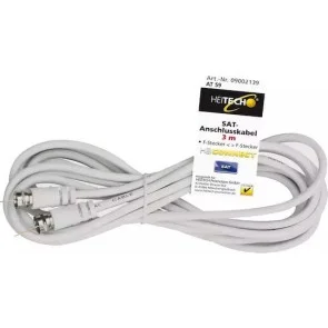 HEITECH SAT CONNECTION CABLE 3M F-PLUG HEI002139 White HEITECH SAT CONNECTION CABLE 3M F-PLUG HEI002139 White