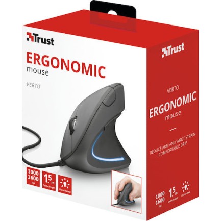 Trust - Verto Ergonomic Mouse (22885) Black